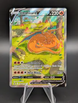 Pokemon TCG Sword & Shield Charizard V Black Star Holo Promo SWSH260 - Image 3
