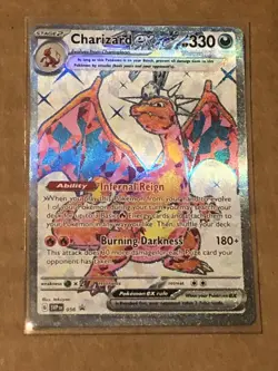 Pokemon Charizard ex SVP056 Black Star Promo Full Art NM + Charmander Charmeleon - Image 2