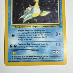 Vintage Pokemon Fossil Lapras Holo 10/62 - Image 2
