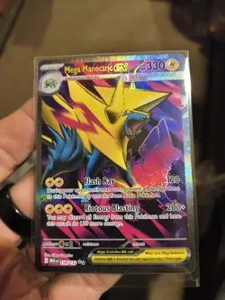 Mega Manectric EX Holo Full Art Ultra Rare #158/132 Mega Evolution NM Pokemon - Image 2
