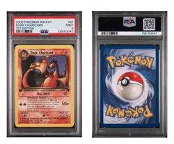 Pokemon Dark Charizard Team Rocket 1st Edition NON Holo Rare #21 PSA 9 Mint - Image 1