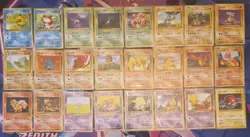 1996 Japanese Pokemon Card Bundle Base Set & more 32 cards old backs charmander - Image 1