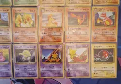 1996 Japanese Pokemon Card Bundle Base Set & more 32 cards old backs charmander - Image 5