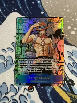 One Piece Card Carrying On His Will Portgas.D.Ace OP13-119 SEC Manga English! - Image 2