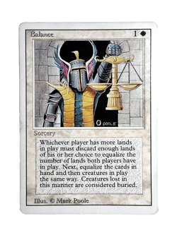 Balance Revised English Rare LP 1994 MTG Magic - Image 1