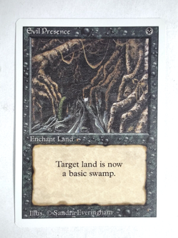 Evil Presence Revised NM English Uncommon 1994 Magic MTG - Image 1