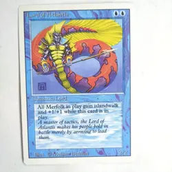 Lord of Atlantis NM Revised English Rare 1994 MTG Magic - Image 1