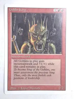 Goblin King NM Revised English Rare 1994 MTG Magic - Image 1
