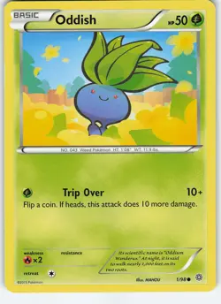 Oddish 1/98 XY - Ancient Origins Common Normal MP Pokemon - Image 1