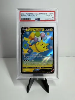 2021 POKEMON CELEBRATIONS #006 FLYING PIKACHU V PSA 10 - Image 1