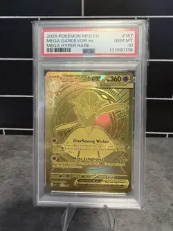 2025 POKEMON MEG EN-MEGA EVOLUTION MEGA HYPER RARE #187 MEGA GARDEVOIR EX PSA 10 - Image 1