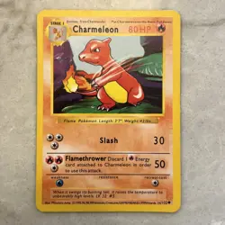 Vintage Pokemon WOTC Base Set Shadowless Charmeleon #24/102 - Image 1