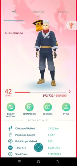 Pokemon Acc Go Lvl 42 - 100% BG Pika - 30 Shiny & 50 Legendary - 500K Stardust - Image 1