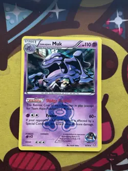 Pokemon Team Aqua’s Muk 8/34 - Holo Rare - XY Double Crisis - Excellent - Image 1