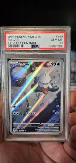 Pokemon Mega Evolution Snover 140/132 Illustration Rare IR Full Art Psa 10 - Image 1