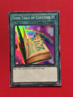 Yugioh! Toon Table of Contents STP1-EN012 Speed Duel Super Rare NM - Image 1