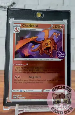 Pokemon Card Indonesia Charizard Chatime EXCLUSIVE PROMO Foil 351/S-P NEAR-MINT - Image 1