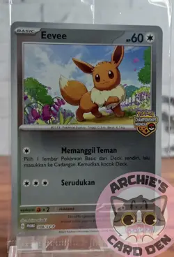 Pokemon Card Indonesia Eevee Indonesia Championship Promo Stamp Foil SEALED NM - Image 1