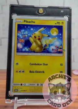 Pokemon Card Indonesia Pikachu Toys Kingdom Indonesia Promo 172/SM-P NEAR-MINT - Image 1