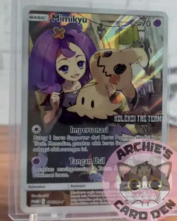 Pokemon Card Indonesia Mimikyu SR Koleksi Tag Team Promo Stamp 176/SM-P NM - Image 1