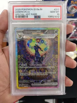 Pokemon Card Indonesia Umbreon EX Terrestrial Festival SAR SV8a 217/187 PSA 10 - Image 1