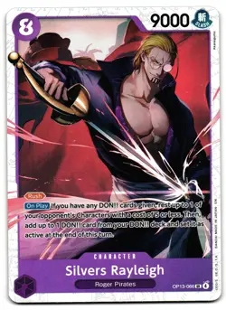 Silvers Rayleigh OP13-066 - Carrying On His Will Super Rare - NM Card - Image 1