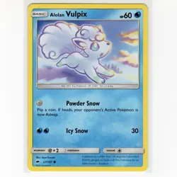 Pokemon TCG Alolan Vulpix 27/147 SM Burning Shadows Regular Card EN-LP 2017 - Image 1