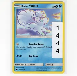 Pokemon TCG Alolan Vulpix 27/147 SM Burning Shadows Regular Card EN-LP 2017 - Image 3