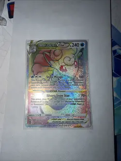Pokemon TCG Alolan Vulpix VSTAR Silver Tempest Holo Card 197/195 Secret Rare - Image 2