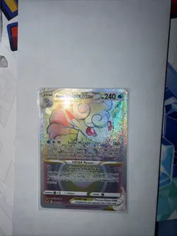 Pokemon TCG Alolan Vulpix VSTAR Silver Tempest Holo Card 197/195 Secret Rare - Image 3