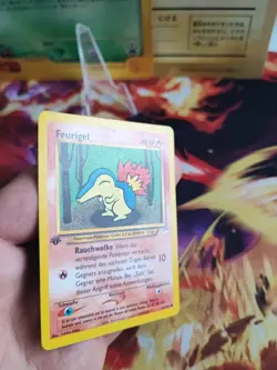 Pokemon Karte Card Feurigel Cyndaquil Neo Destiny 1. Edition Deutsch Wotc NM - Image 3