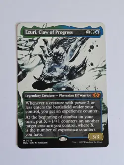 1x BORDERLESS EZURI, CLAW OF PROGRESS - Commander MTG Magic the Gathering - Image 1