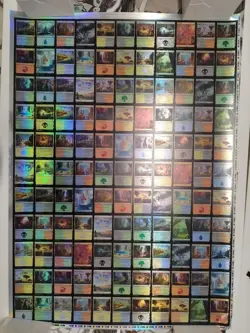 Magic The Gathering: Outlaws of Thunder Junction - Uncut Sheet Common Lands Foil - Image 1
