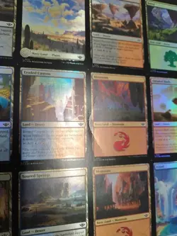 Magic The Gathering: Outlaws of Thunder Junction - Uncut Sheet Common Lands Foil - Image 4