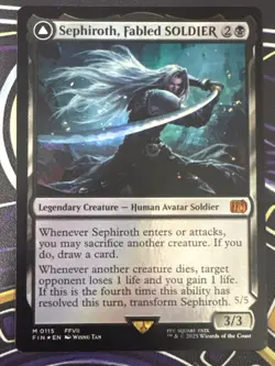 Sephiroth, Fabled SOLDIER 115 FINAL FANTASY FOIL Near Mint MTG - Image 1