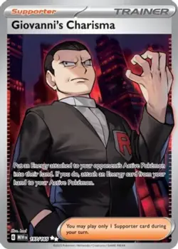 1x Giovanni's Charisma - 197/165 - Ultra Rare NM-Mint Pokemon SV03.5 - 151 - Image 1