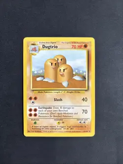 Pokemon TCG Dugtrio Base Set 19/102 Regular Rare Unlimited Non Holo - LP - Image 1