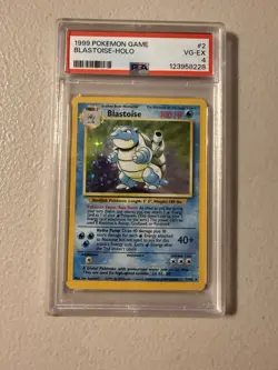 Pokemon TCG 1999 Blastoise Holo PSA 4 - Image 1