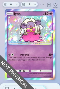 Pokemon TCG POCKET - Jynx Shiny 1⭐, Extradimensional crisis, English - Image 1