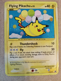 Pokemon Flying Pikachu 113/111 Rising Rivals Secret Rare - Image 1