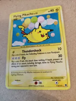 Pokemon Flying Pikachu 113/111 Rising Rivals Secret Rare - Image 4