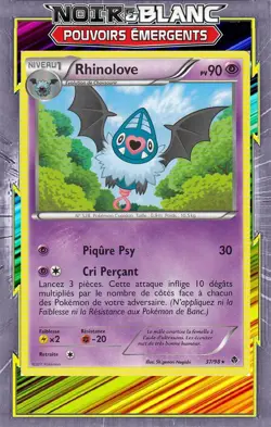 Rhinolove - NB02:Emerging Powers - 37/98 - French Pokemon Card - Image 1