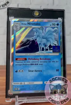 Pokemon Card Indonesia Ninetails Promo Gym Foil 040/SM-P NEAR-MINT - Image 1