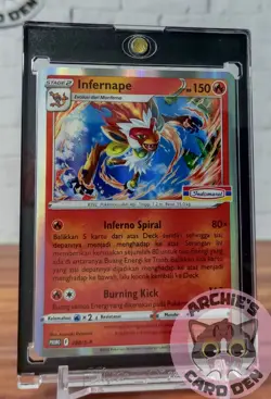 Pokemon Card Indonesia Infernape Foil Indomaret Promo Stamp 288/S-P NEAR-MINT - Image 1