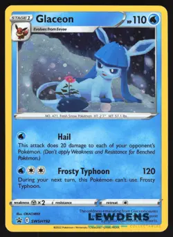 Glaceon - SWSH192 - Cosmos Holo - SWSH Black Star Promo - Pokemon Card LP8 - Image 1