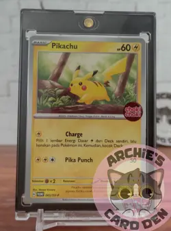 Pokemon Card Indonesia Pikachu Choki Choki Promo 065/SV-P NEAR-MINT - Image 1
