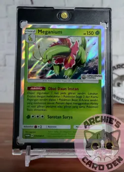 Pokemon Card Indonesia Meganium Upnormal Coffee PROMO 079/SM-P NEAR-MINT - Image 1