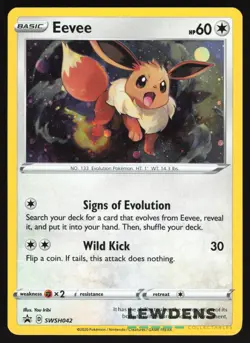 Eevee - SWSH042 - Cosmos Holo - SWSH Black Star Promo - Pokemon Card LP3 - Image 1