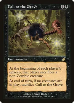 SCG CALL TO THE GRAVE 1x Rare Magic Scourge MTG EX - Image 1