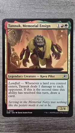 x4 Tannuk, Memorial Ensign (U) #233 Edge of Eternities MTG NM - Image 1